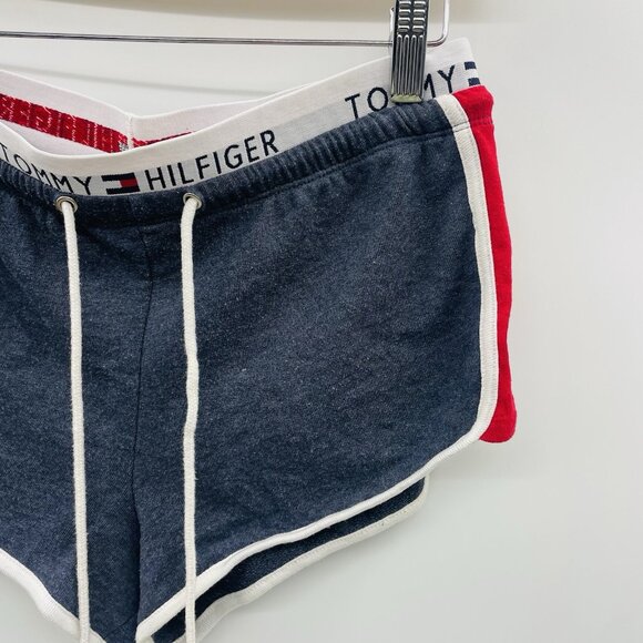 Tommy Hilfiger Womens Small Colorblocked French Terry Sleep Shorts in Gray 1715 - Picture 2 of 7